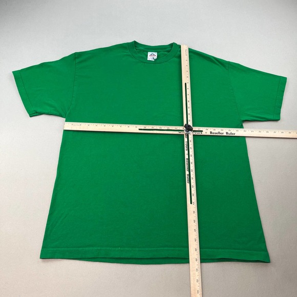Vintage Green T-Shirt Adult XL Blank Custom Basic Crewneck Casual Cotton Mens - Picture 6 of 8
